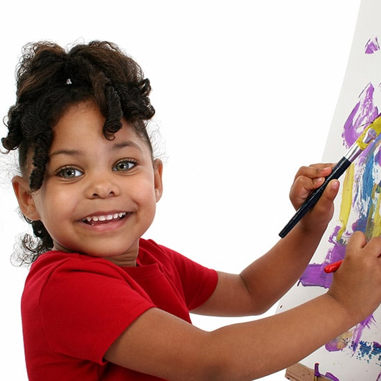 child painting